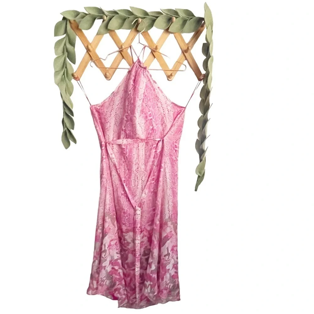 Ramy Brook Fia Snake Print Pink Midi Dress - Picture 4 of 15